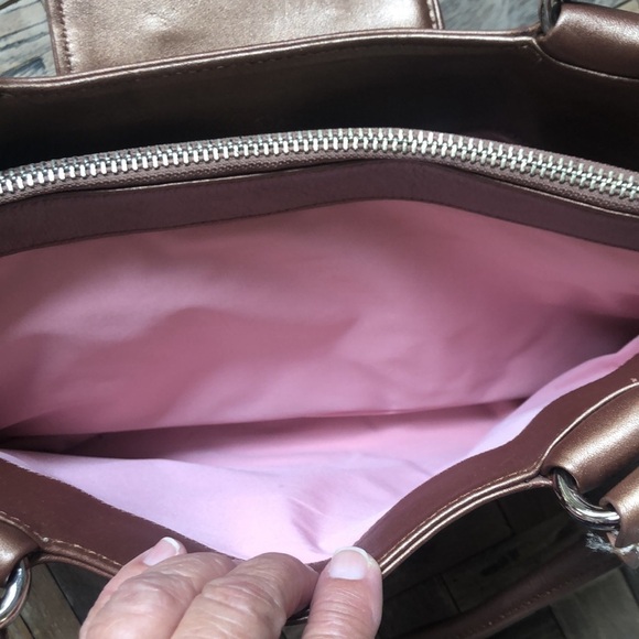 Cole Haan Alexa Bronze Shoulder Handbag - Picture 8 of 12